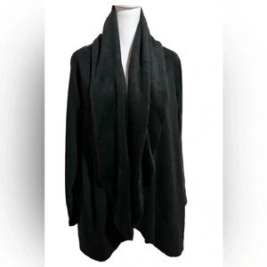 Drew open front cardigan, faux fur collar medium